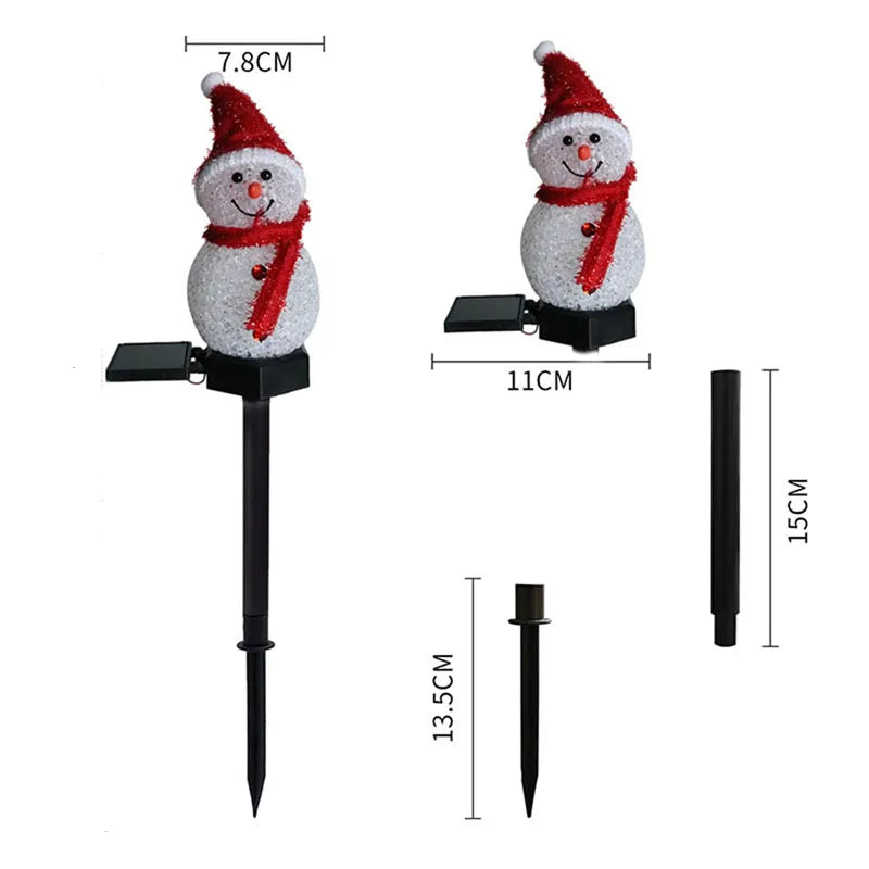 Product dimensions of outdoor LED snowman decoration
