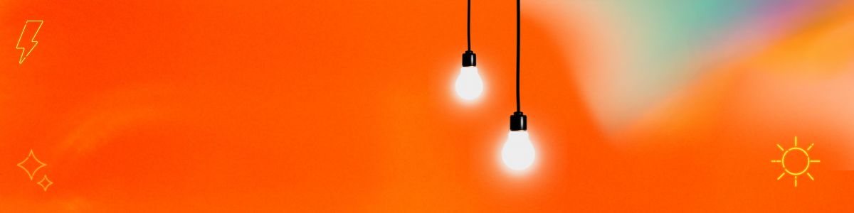 outdoor lights in orange background