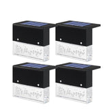 4 color changing solar step lights