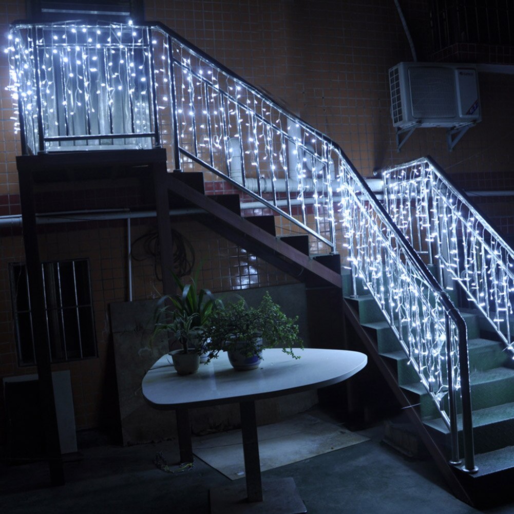 5m blue icicle LED string lights