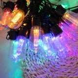 multicolored solar festoon lights