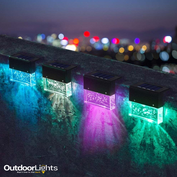 Color Changing Solar LED Step Lights OutdoorLights The OutdoorLights Store