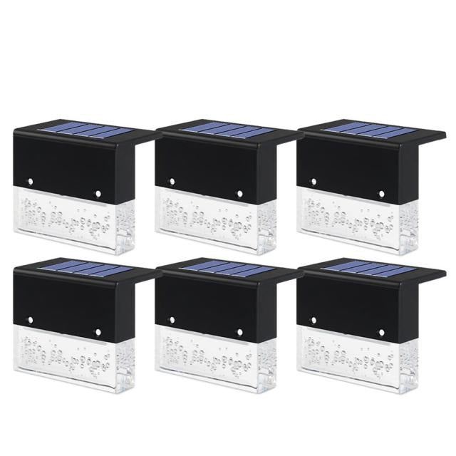 6 colored solar lights for outside