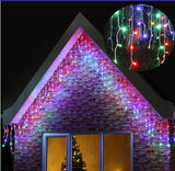 outdoor colored icicle lights