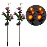 pink solar LED flowers