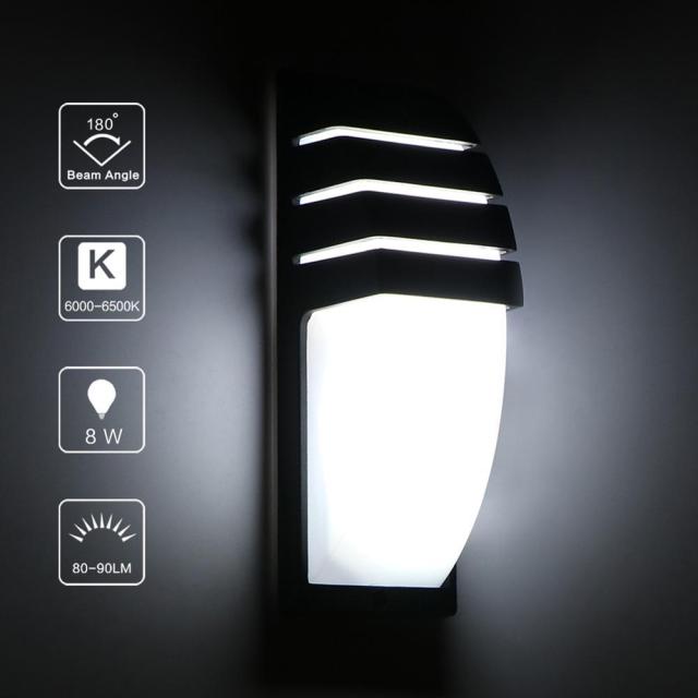 Bright White Outdoor LED Garden Wall Light