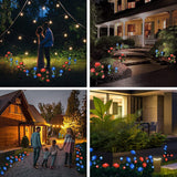 solar-lighted flowers