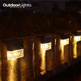 solar-powered LED step lights