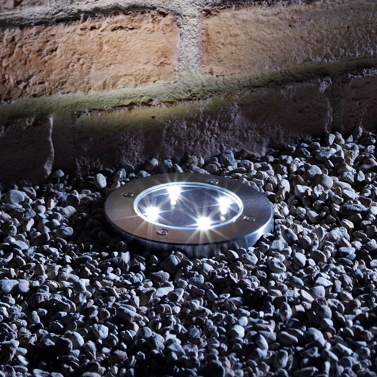 wireless deck light in a path