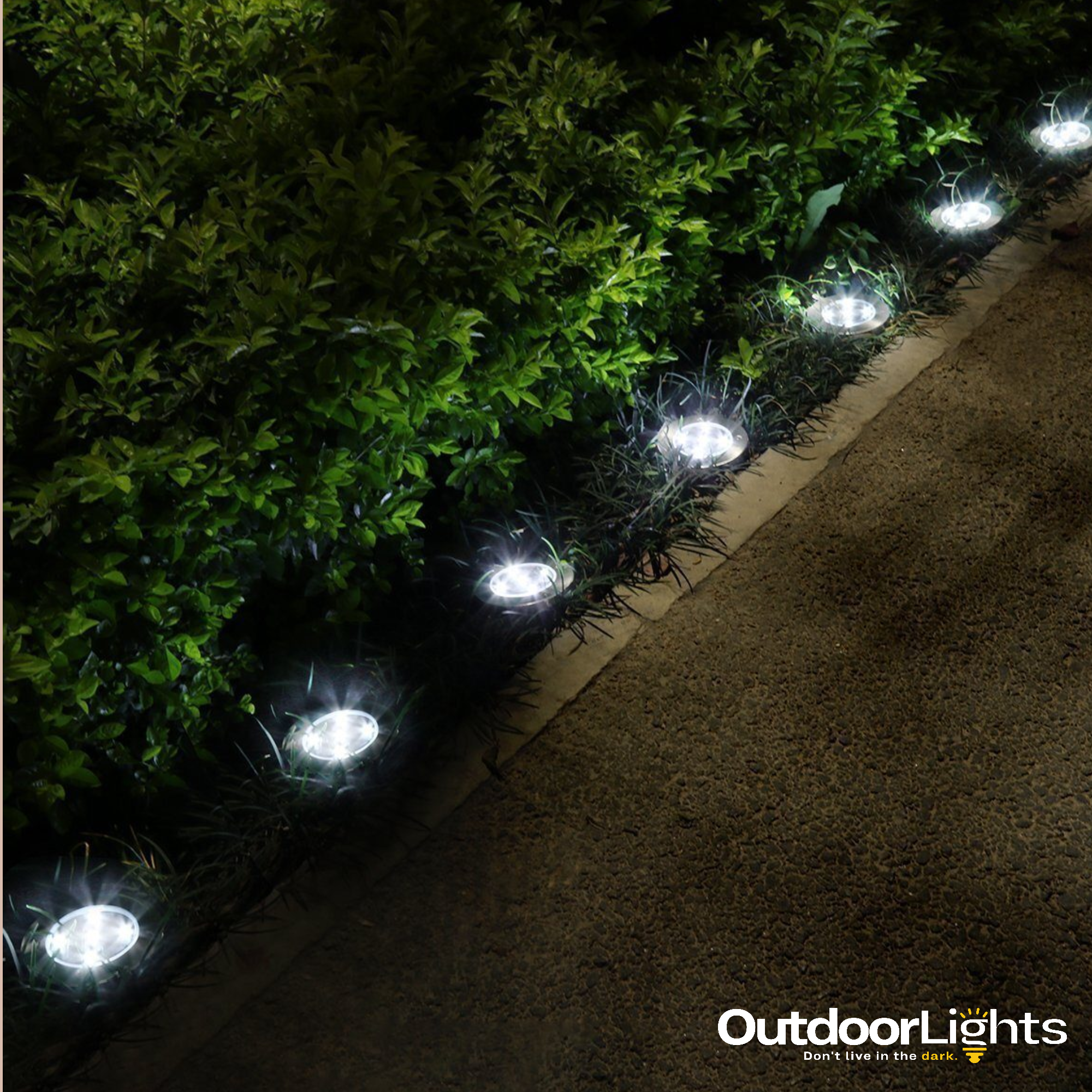 bright white wireless solar decking lights