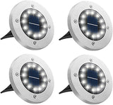 4 solar recessed lights ideal for deck, dock, stairs or steps.