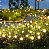 White LED firefly lights in pathways