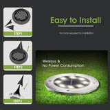 Easy instructions diagram on how to use The OutdoorLights Store's wireless solar deck lights.