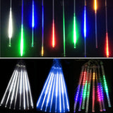 meteor shower lights in different colors