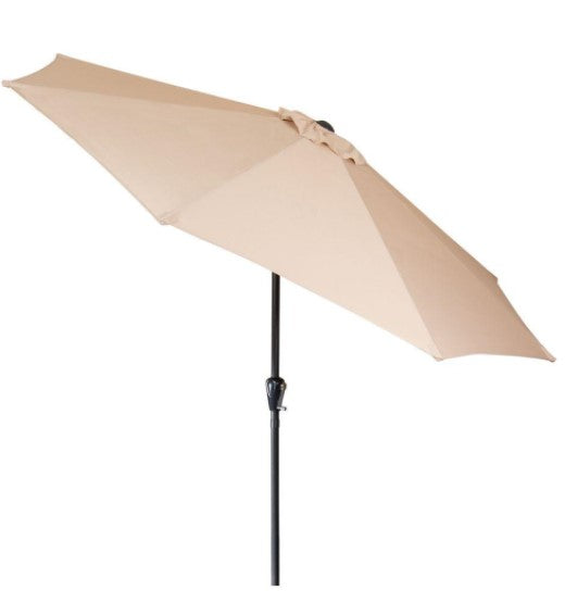 Beige LED garden parasol