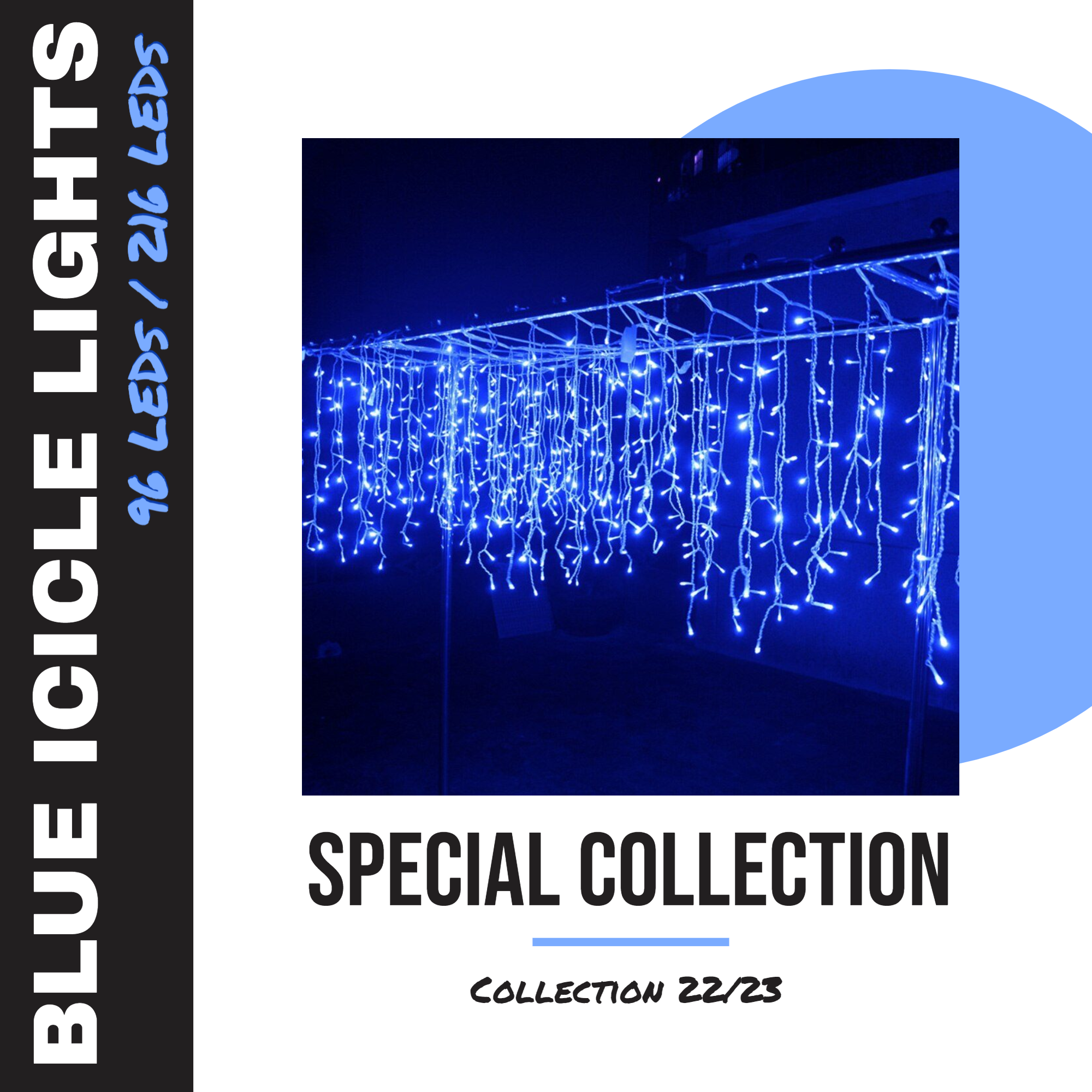 blue icicle lights specifications