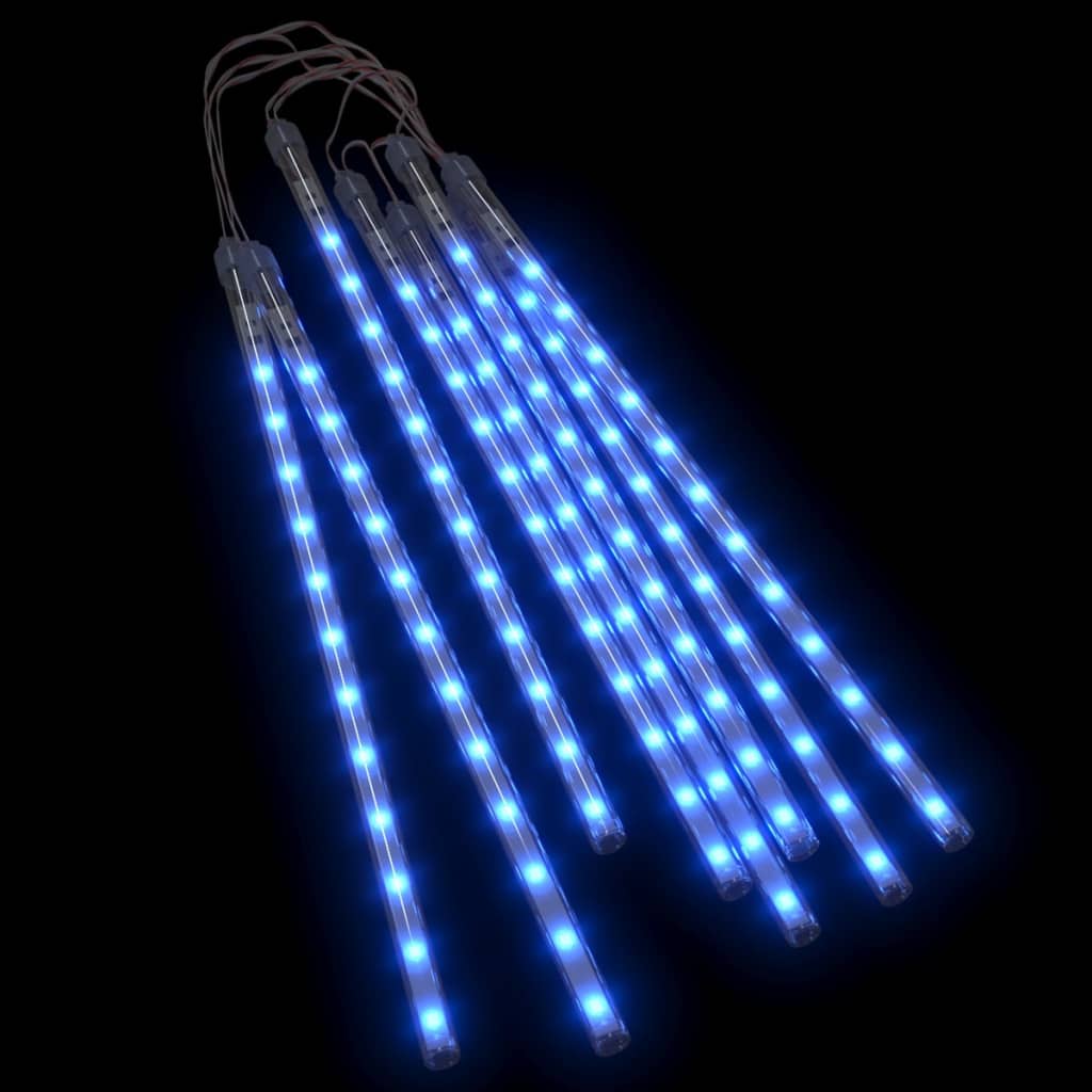 8 blue meteor shower lights