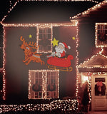 Santa Christmas LED projection outside