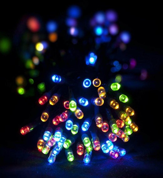 colored LED outdoor string lights