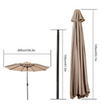 garden parasol dimensions