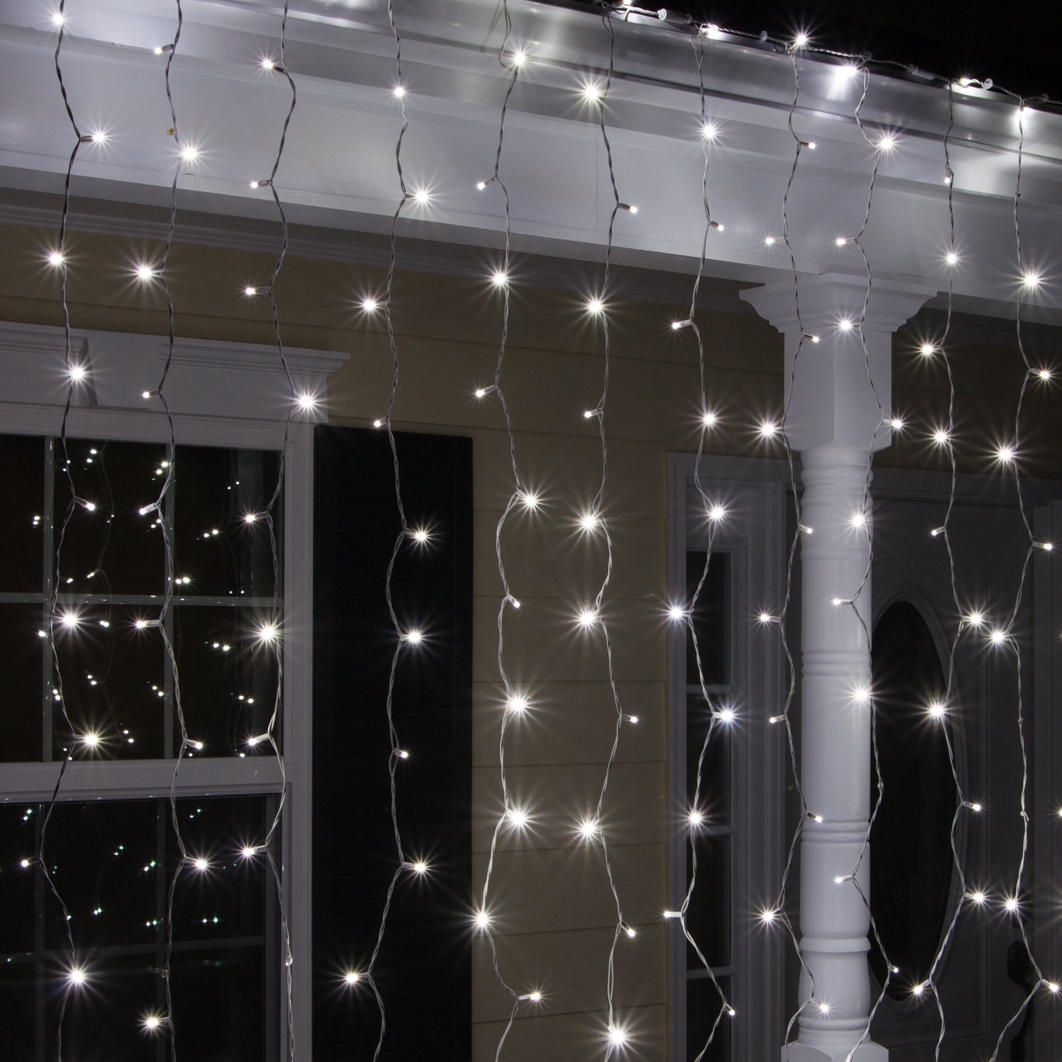 outdoor white LED icicle lights