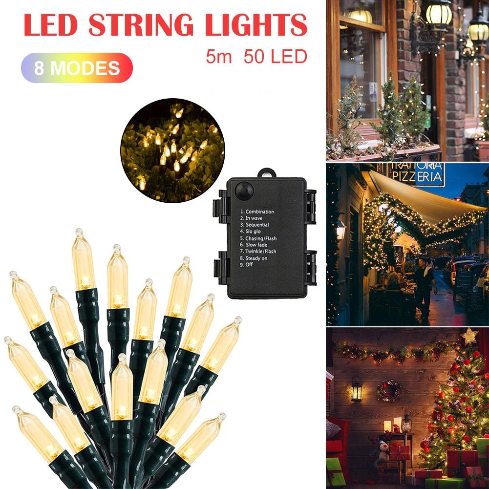 16.4ft Outdoor White Christmas Tree Lights The OutdoorLights Store